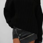 Πλεκτο Μαύρο Off Shoulder