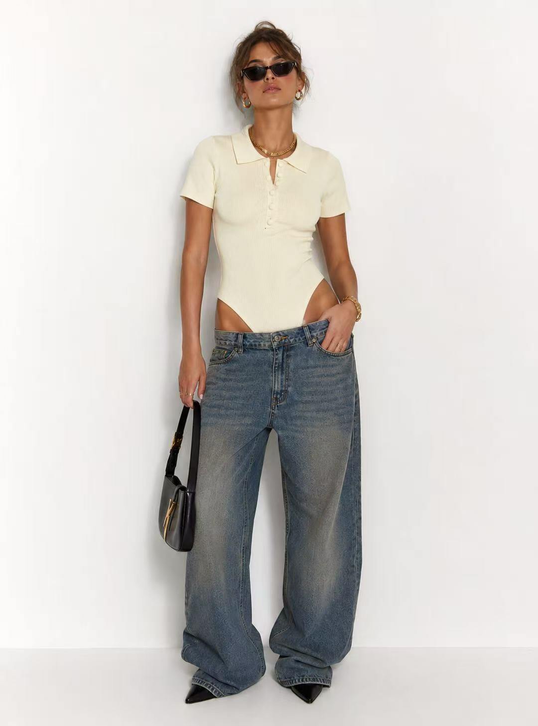 body polo en maille cotelee manches courte et coupe ajustee beige 6a9187e147559 body polo en maille cotelee manches courte et coupe ajustee beige 6a9187e147559